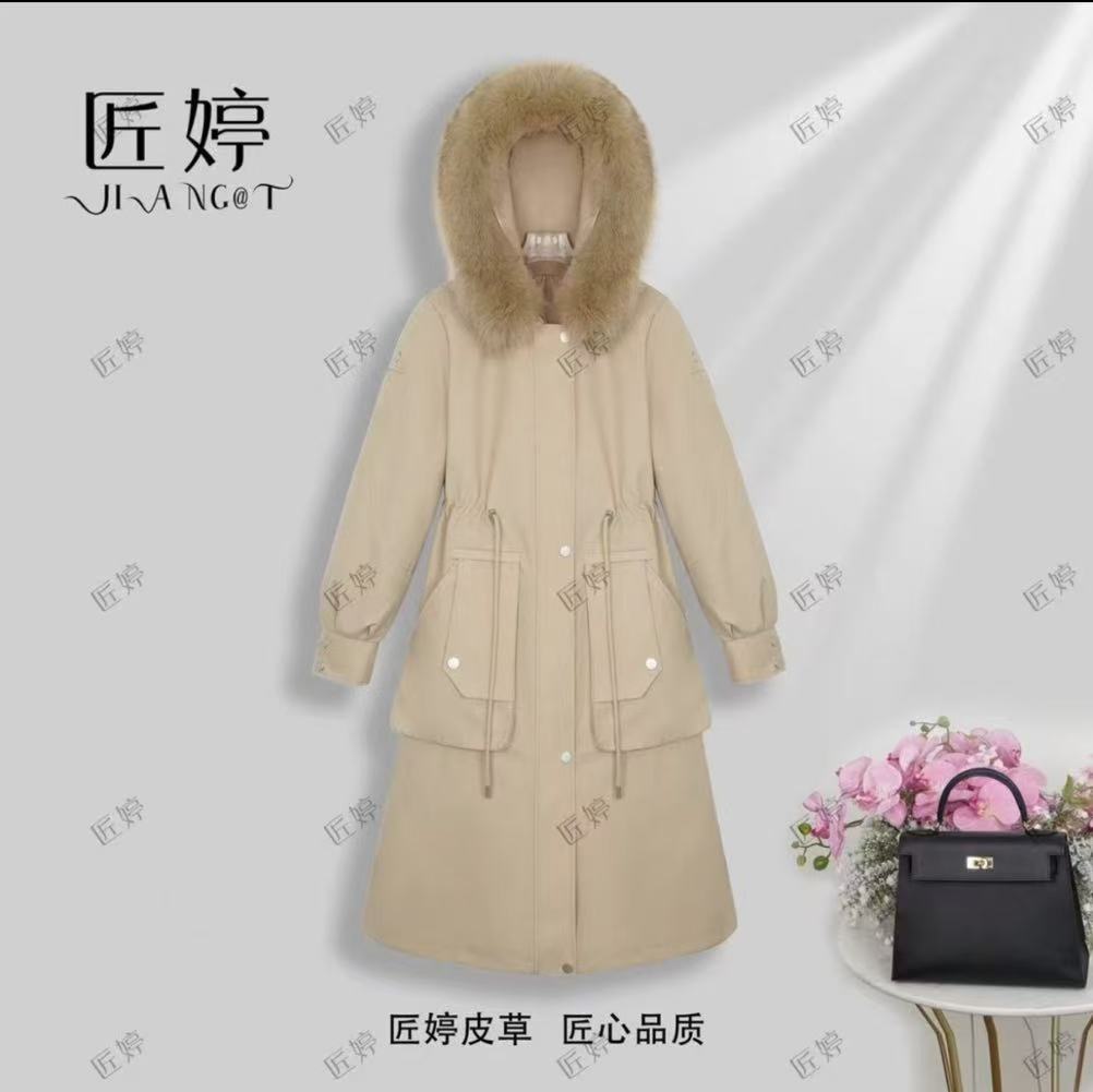 【芳华】女新款爆款兔毛可拆卸狐狸超大毛领时尚百搭