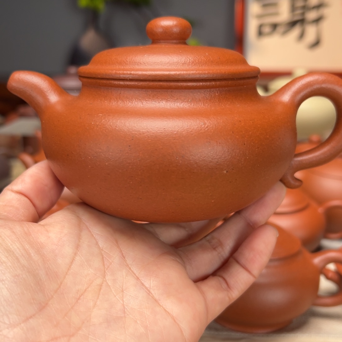 紫砂茶壶宝山红泥350