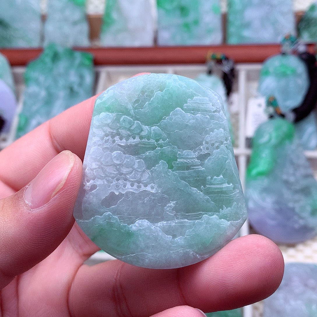 翡翠未镶嵌吊坠(不含链)