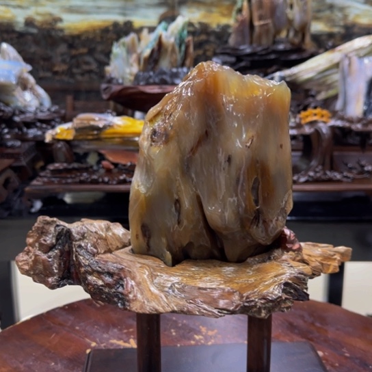 硅化玉摆件未镶嵌