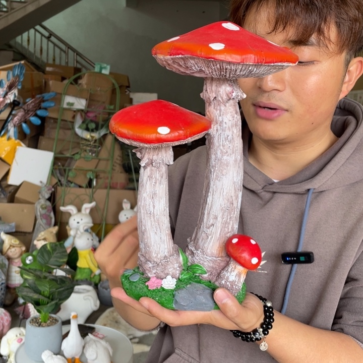 【闪购商品】陶瓷摆件蘑菇摆件