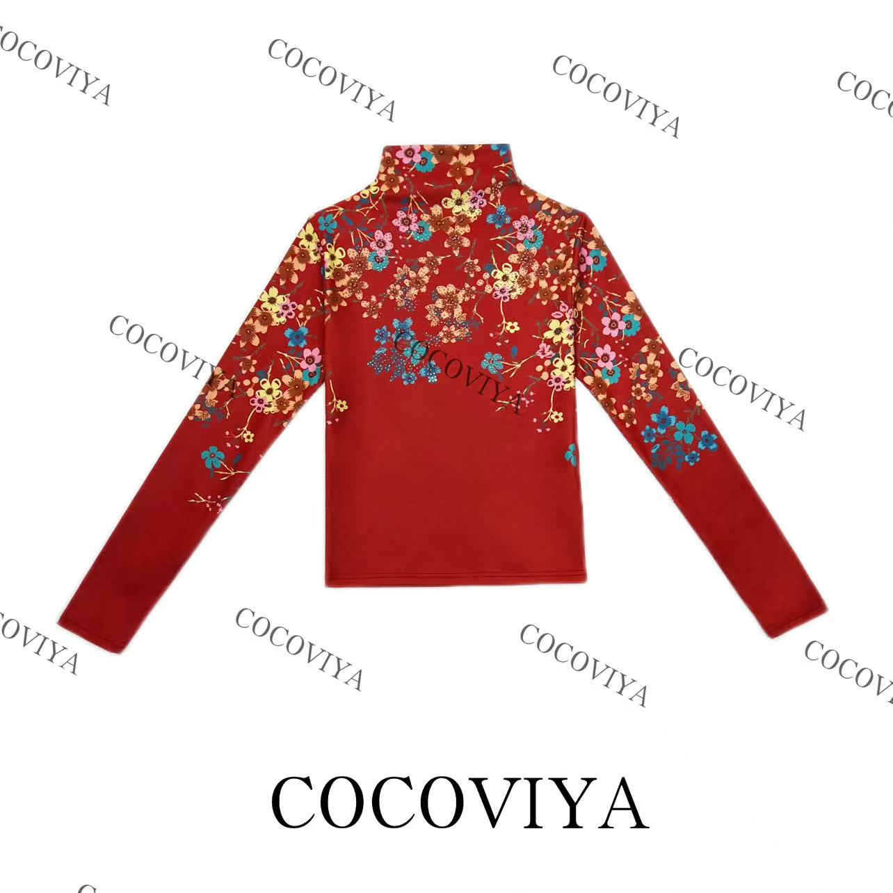 DD 2025 COCOVIYA秋款高级感花语设计款百搭时尚休闲上衣26C-995