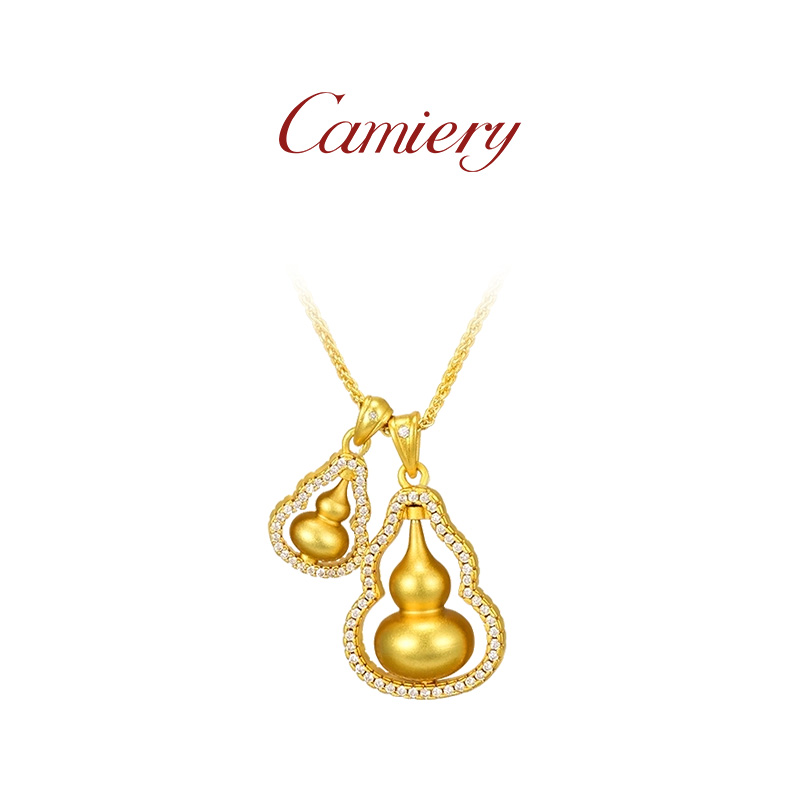 CAMIERY 新中式精致轻奢双葫芦项链百搭
