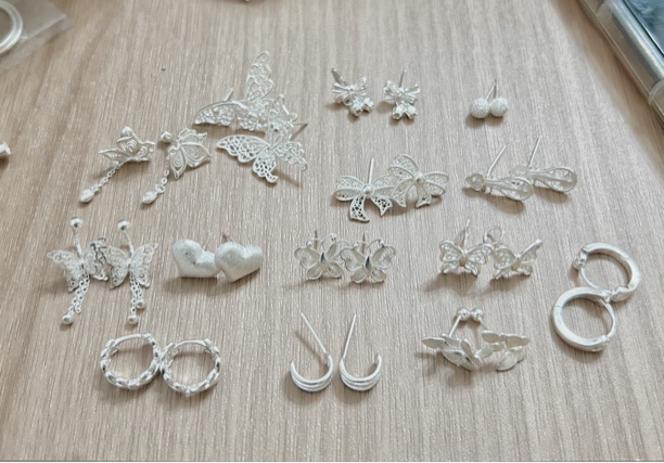 足银耳饰 足银耳钉 女士耳钉精品日常款