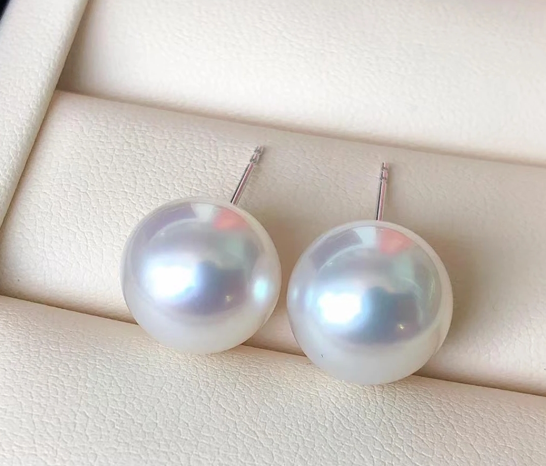 白珠12-13mm点位 正圆 极光 无暇 精致百搭 时尚饰品