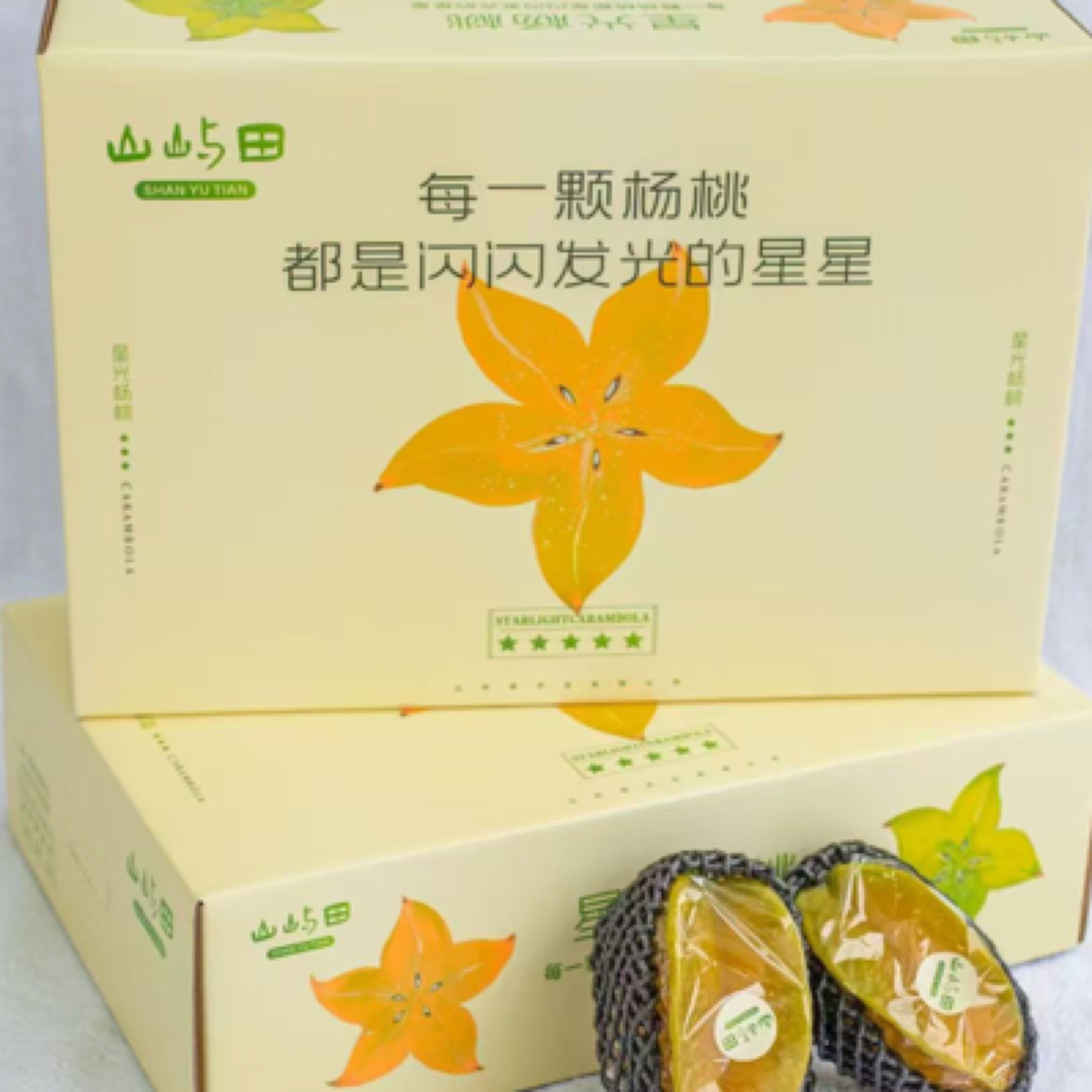 山屿田树上熟杨桃2个 600g