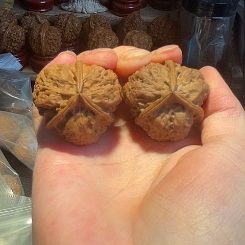 文玩核桃把件开山祖师带彩39