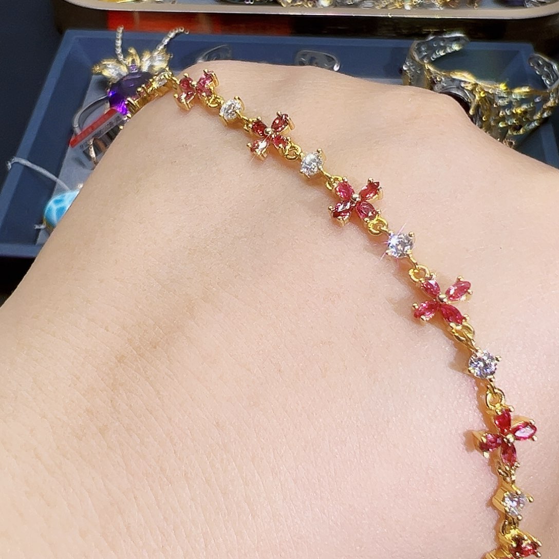 红宝石银S925镶嵌红宝石