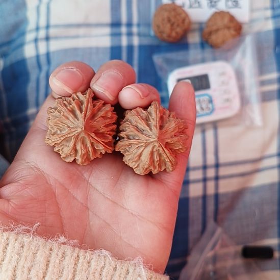 S***K把件文玩核桃岐山文玩核桃三棱