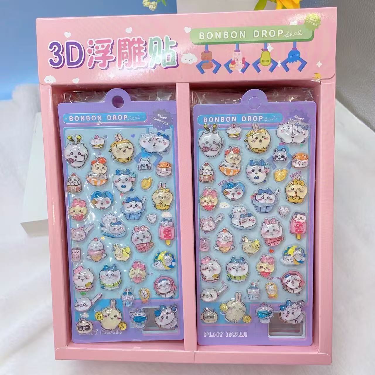 3D浮雕立体趣味贴纸单张入可爱卡通儿童趣味益智玩具