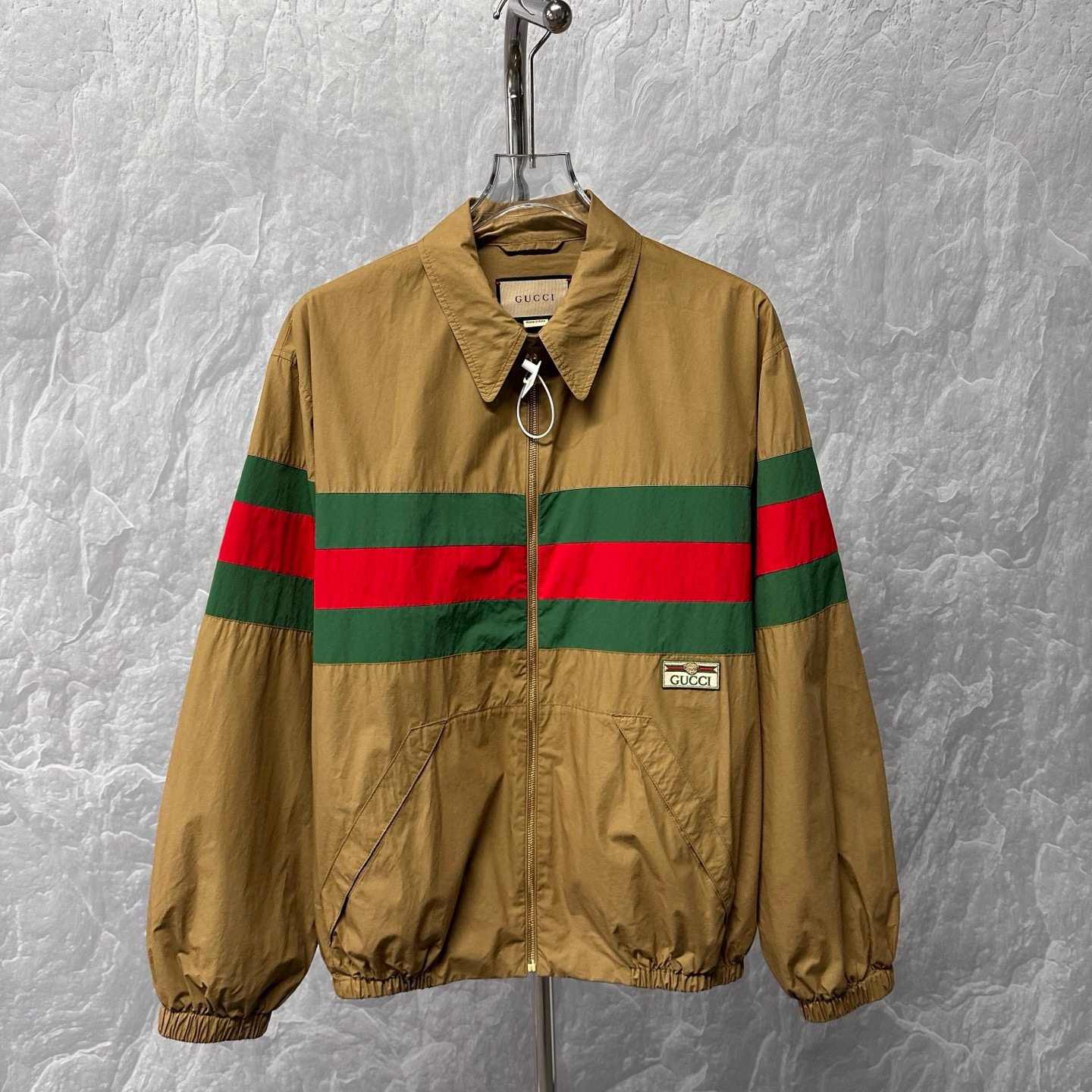 99新 GUCCI/古驰 红绿织带刺绣外套 46码 D19032