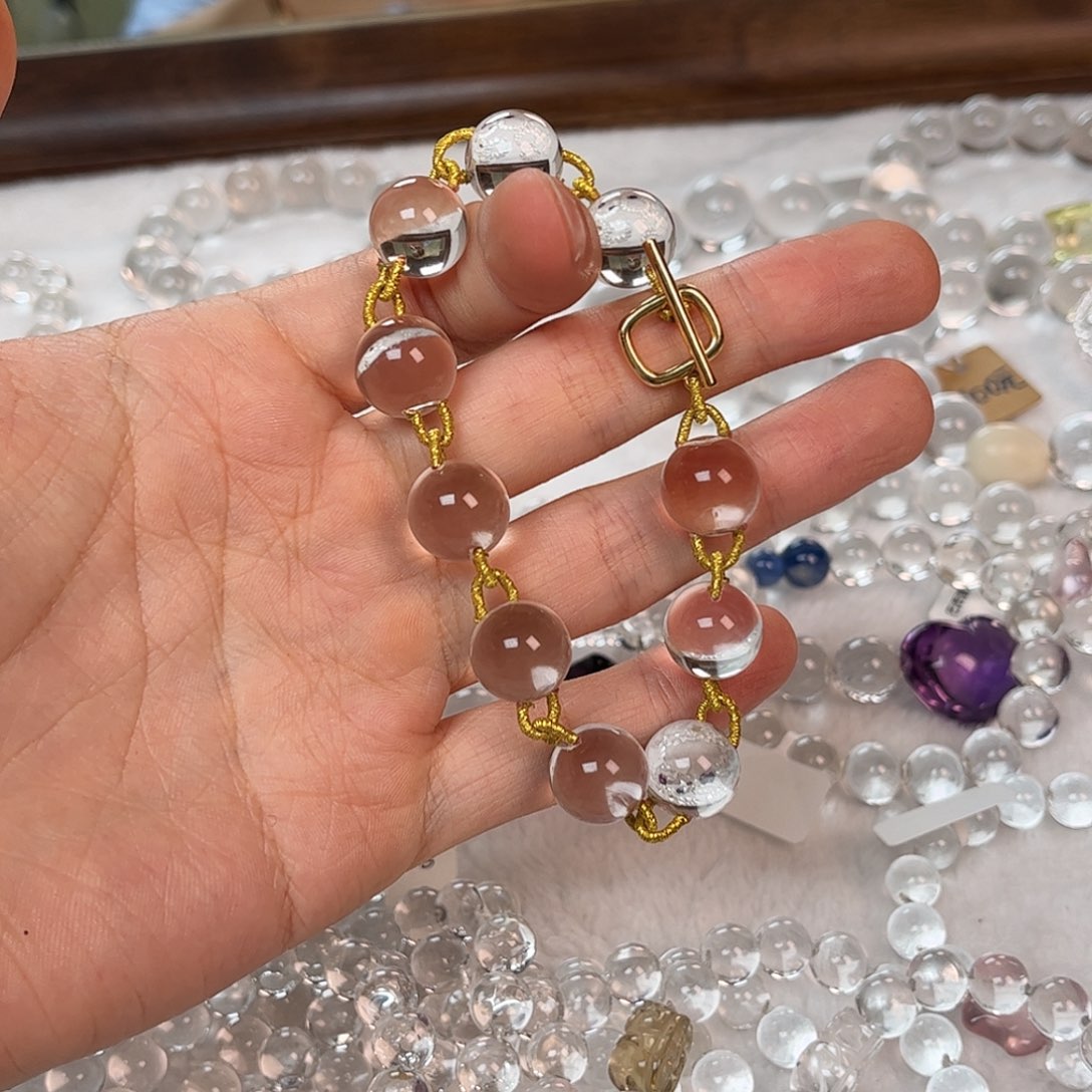 水晶手串未镶嵌坤**?拉环款牛鼻孔