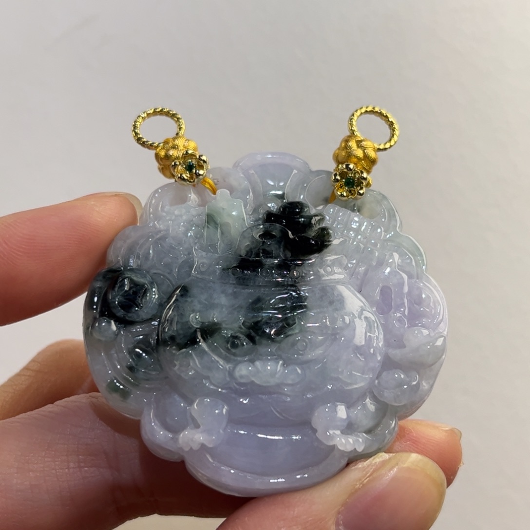 翡翠未镶嵌吊坠(赠链)代编织