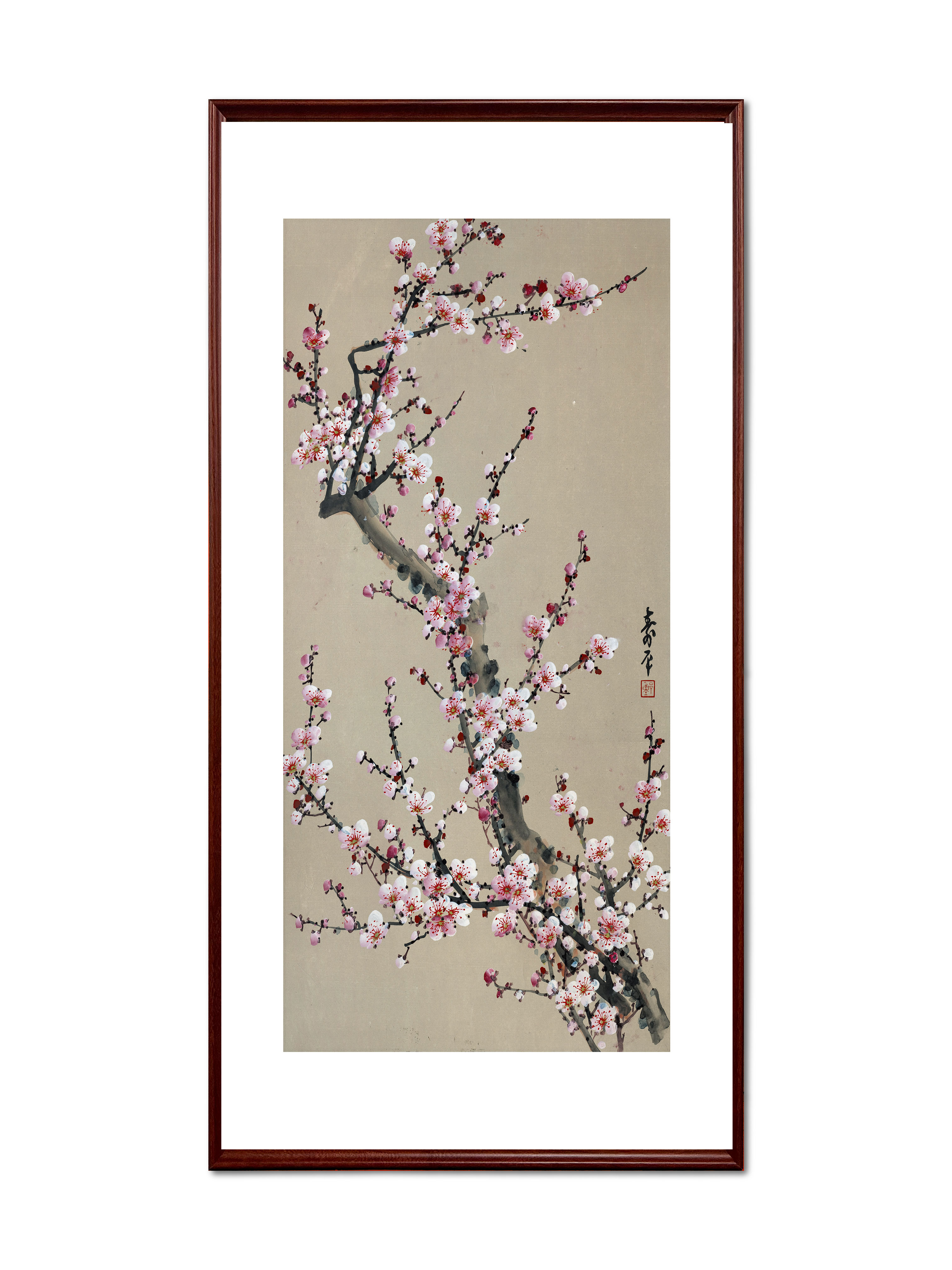 《粉梅》室内玄关卧室装饰画
