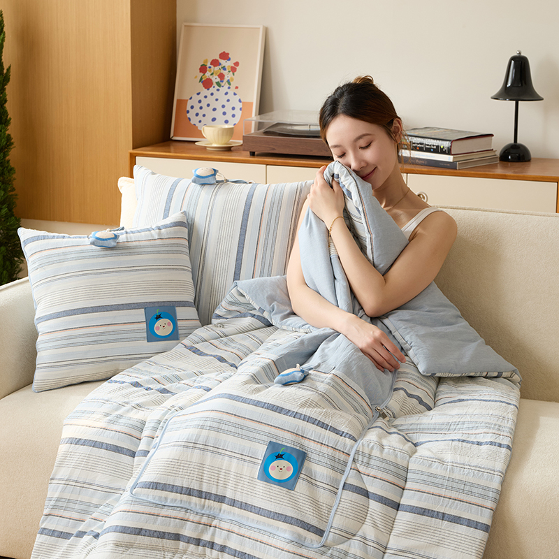 纯棉两用抱枕被靠垫枕头被全棉卡通纯色汽车沙发空调被午休春夏被