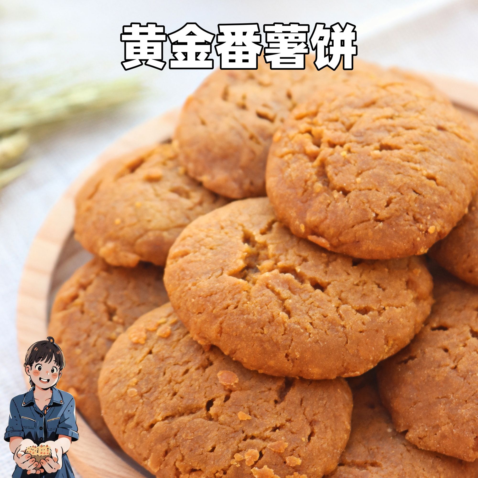 黄金番薯饼红薯饼地瓜饼营养饱腹代餐小零食90%红薯健康不上火