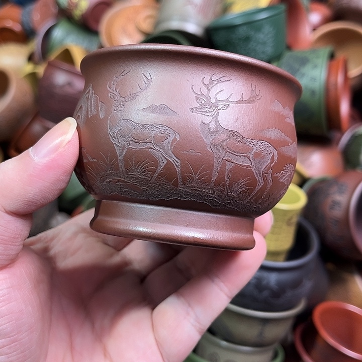 紫砂茶杯全手工紫砂主人杯