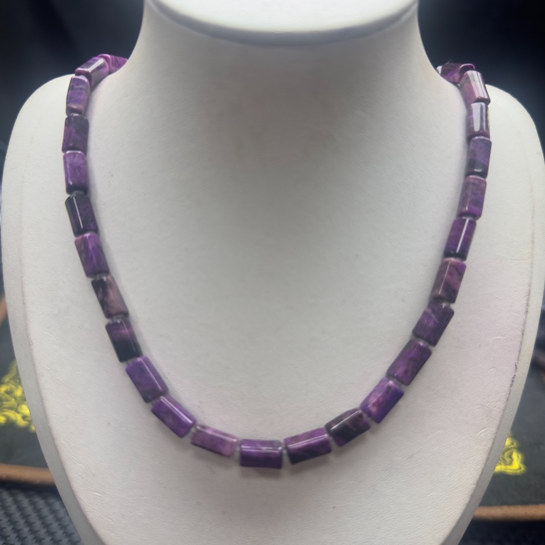 B24紫色长方形手链