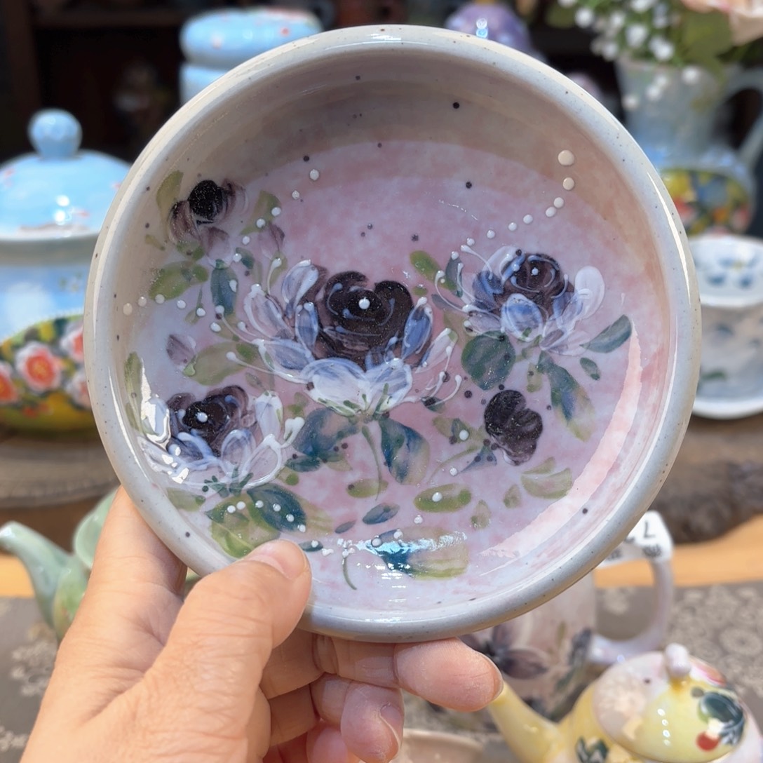 景德镇手绘高温釉下彩陶瓷茶具