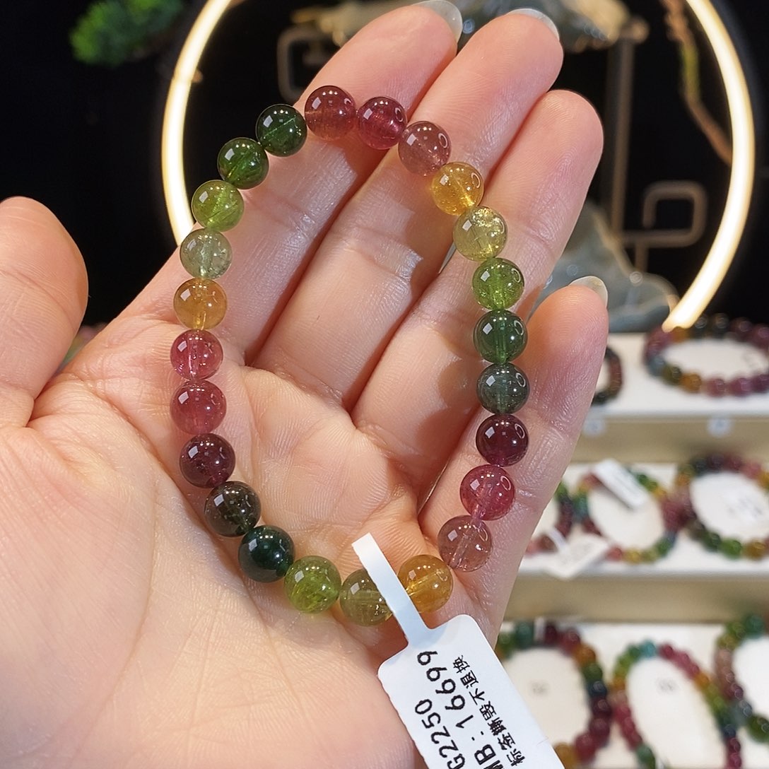 手串未镶嵌碧玺G2250素圈颜色微差