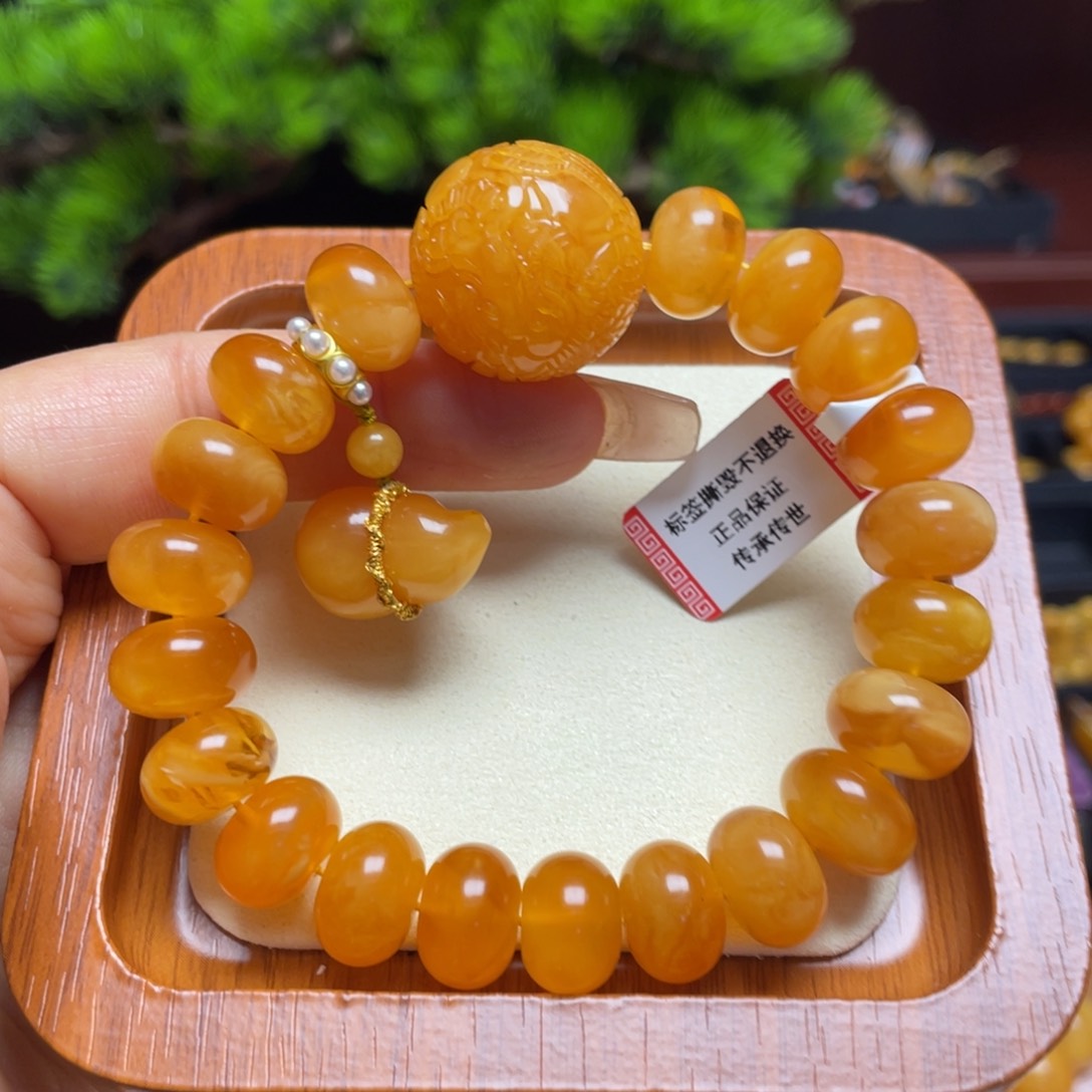 未镶嵌蜜蜡手链手串