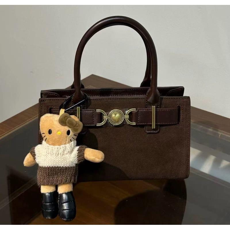 2025秋冬新款高级复古磨砂小方包级锁扣皮带单肩斜挎包2169