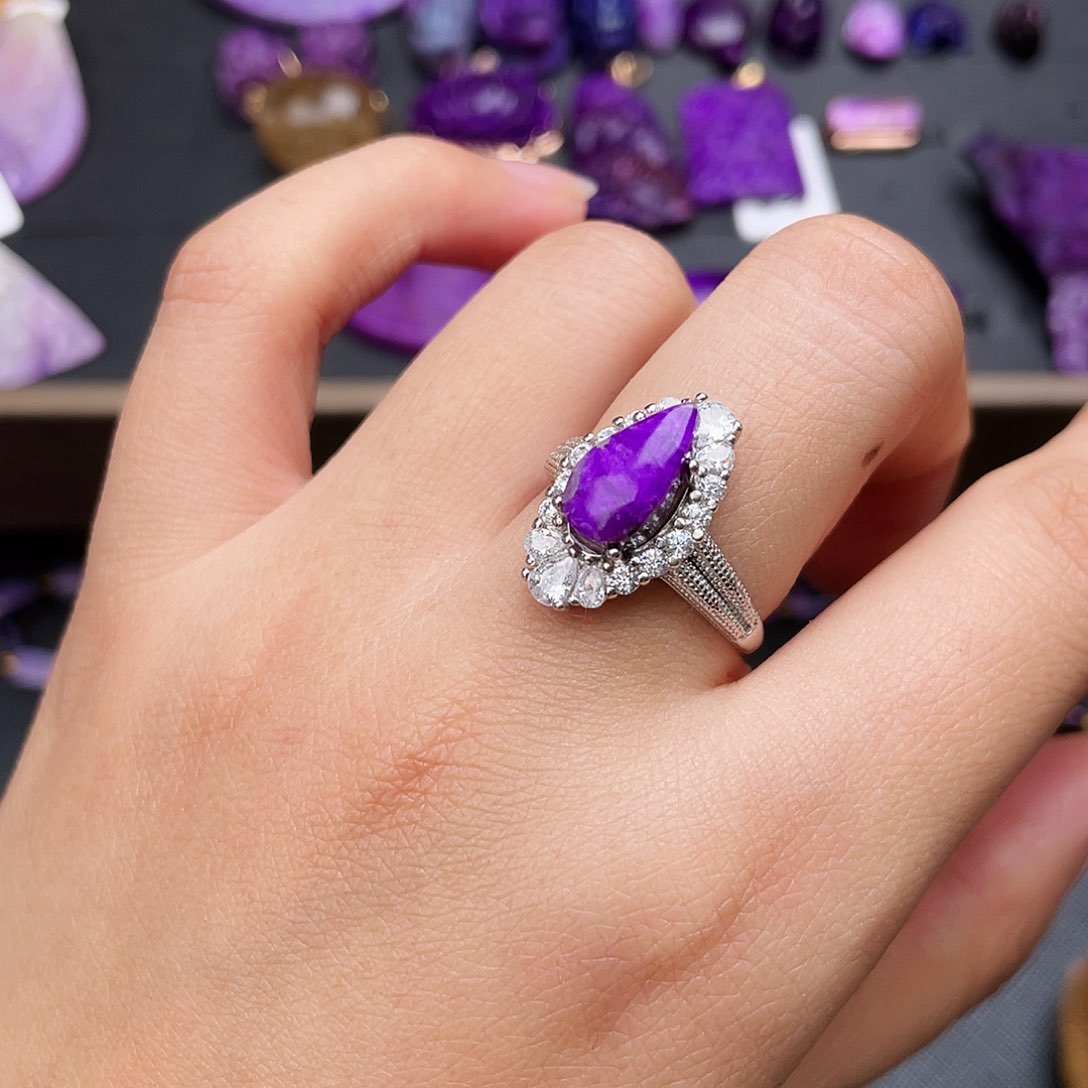 苏纪石（舒俱来）戒指银S925镶嵌