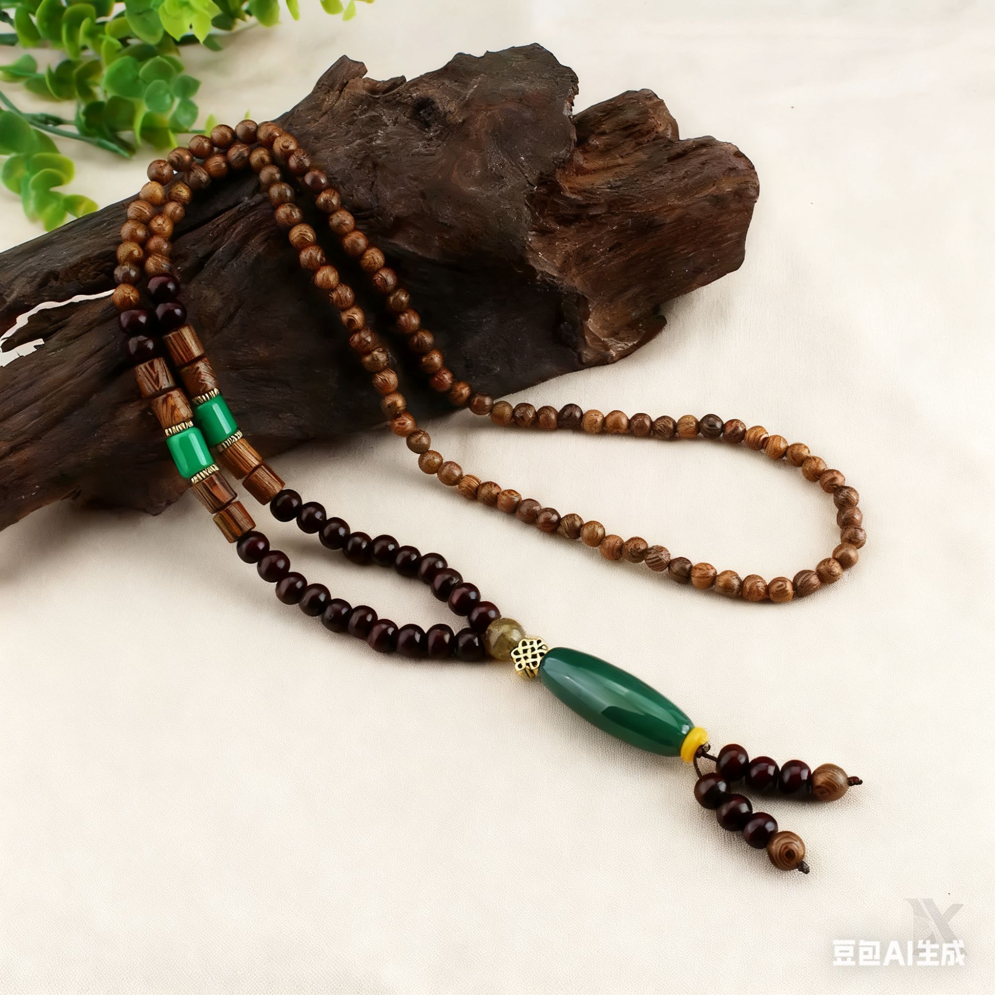 游珠手串-@352木质多拼长链饰品