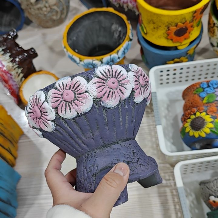 红陶吸水透气的白陶花盆凑满12发货