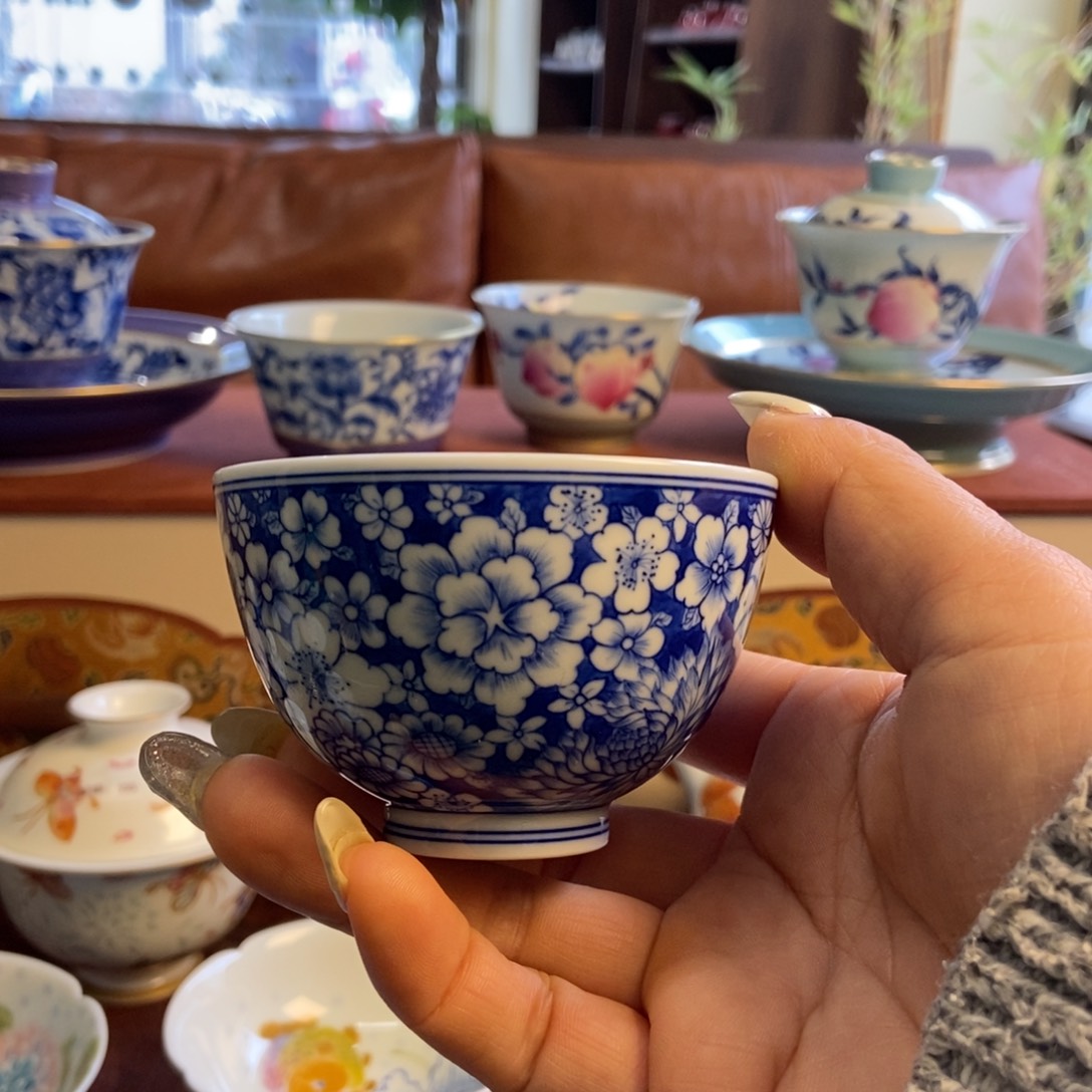 w雪山春晓万花鸡心杯