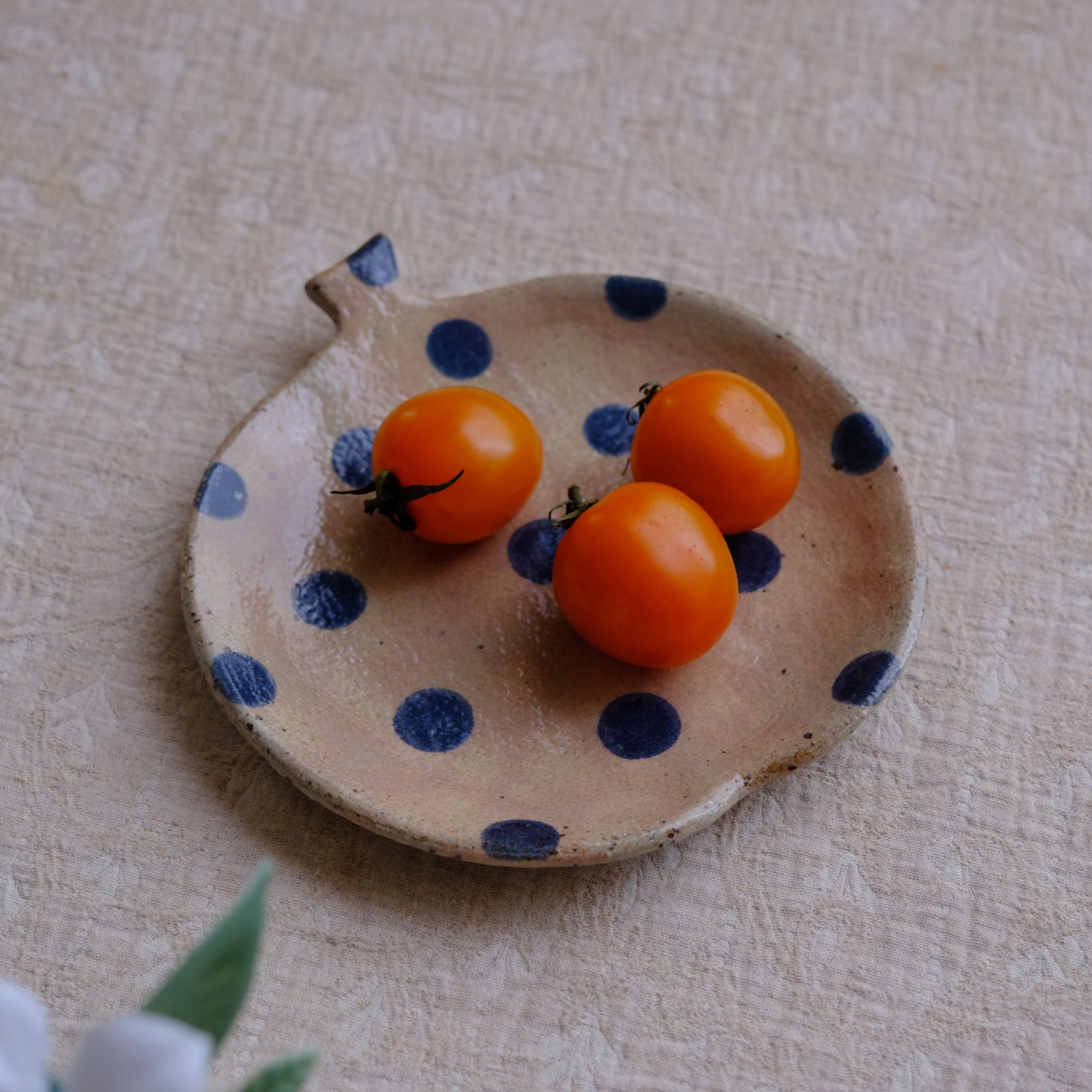 小喜宅 麋鹿斑点石榴盘（直径约15cm）