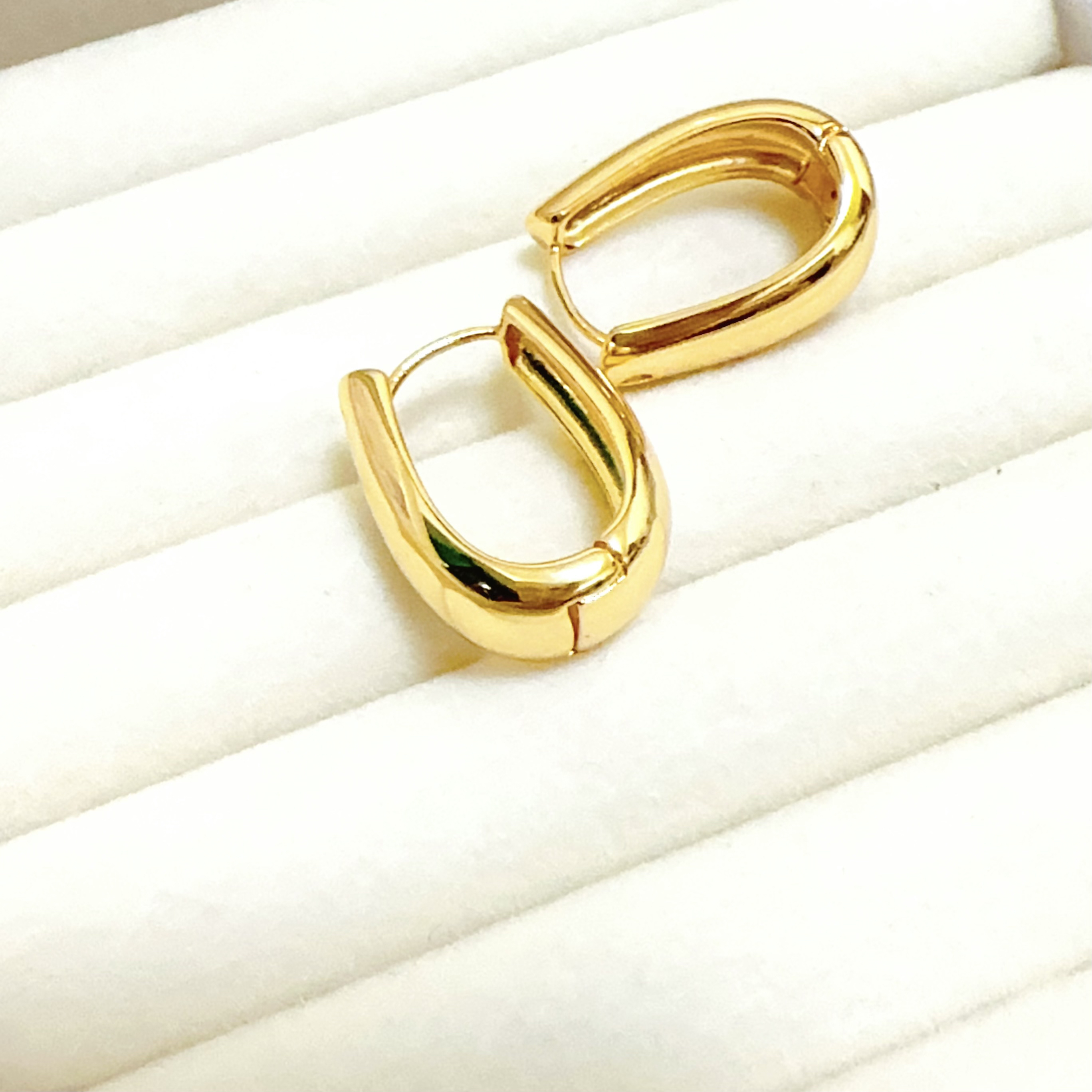 钛钢耳饰 【新款宝藏文创】欧美U形时尚简约高级个性耳扣 轻奢气质