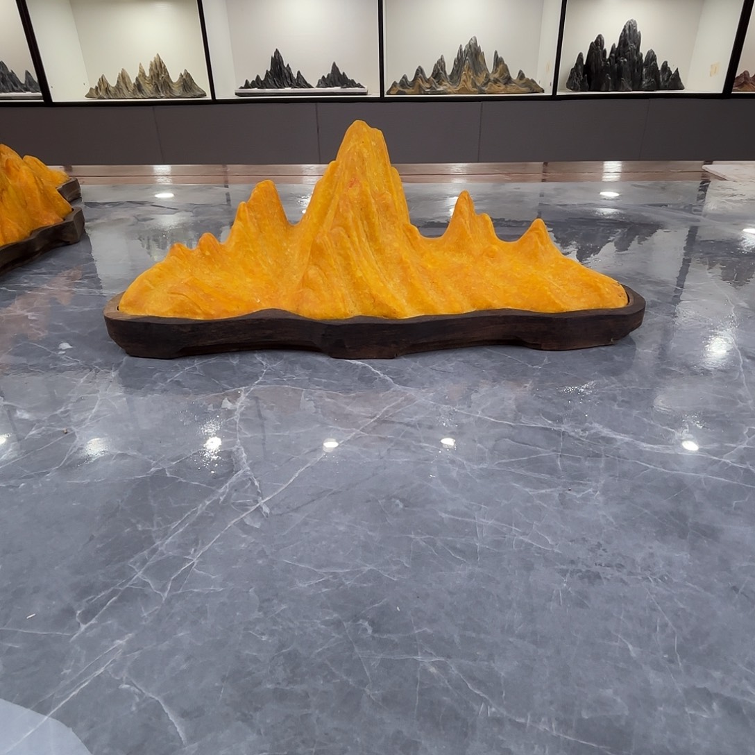 用***9砖雕灵璧石雕刻山峰摆件