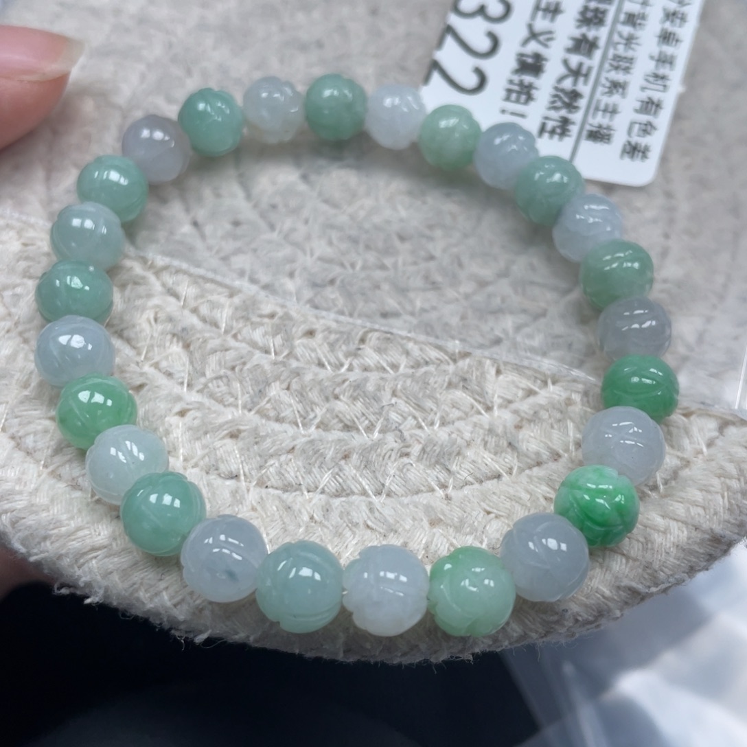 翡翠未镶嵌手链天然A货缅甸翡翠7.8
