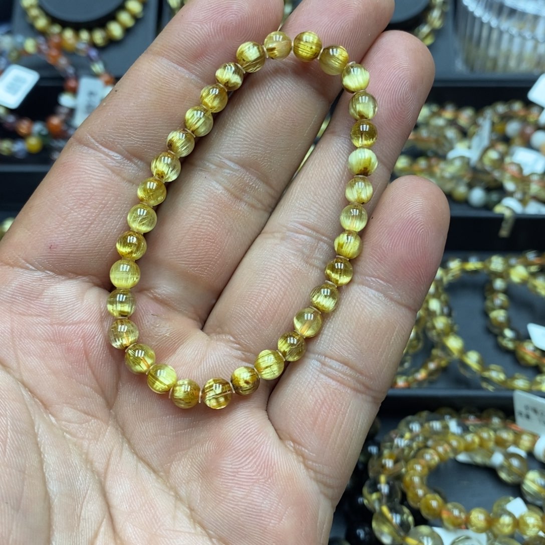 未镶嵌发晶手串卓慕水晶天然满顺钛晶15088