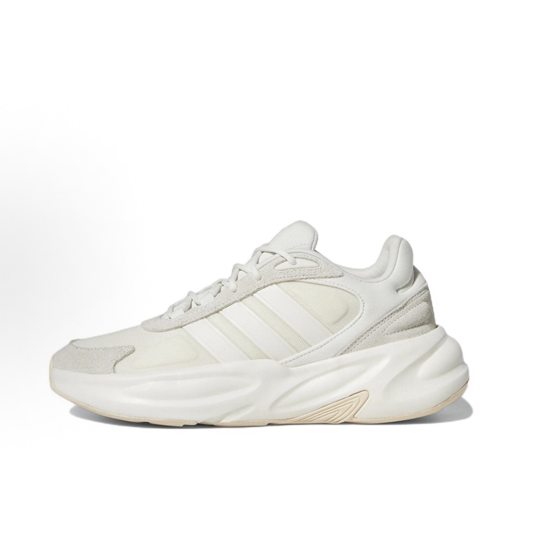 adidas 舒适百搭 织物耐磨 低帮跑步鞋 女款 米色GX1727