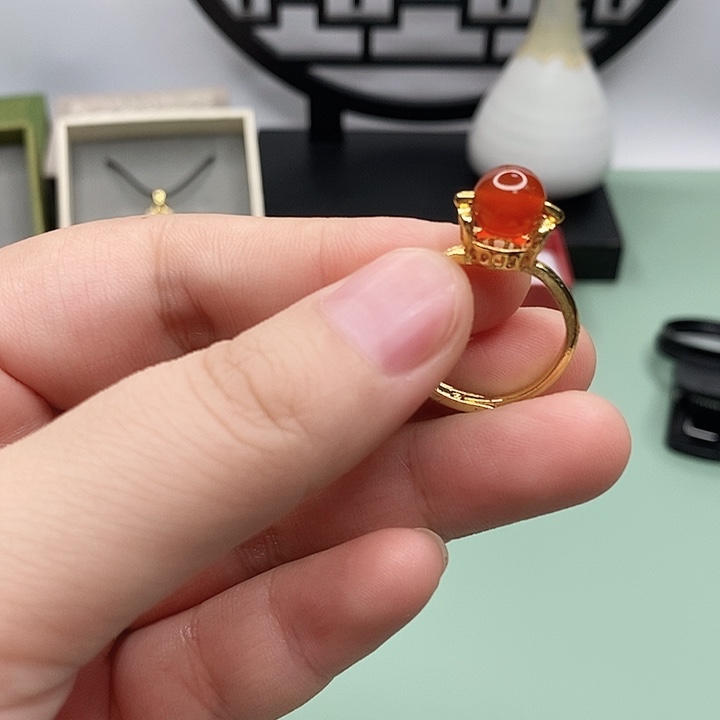 玛瑙/玉髓戒指合金