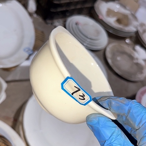 瓷片国营厂库存微瑕10厘米73