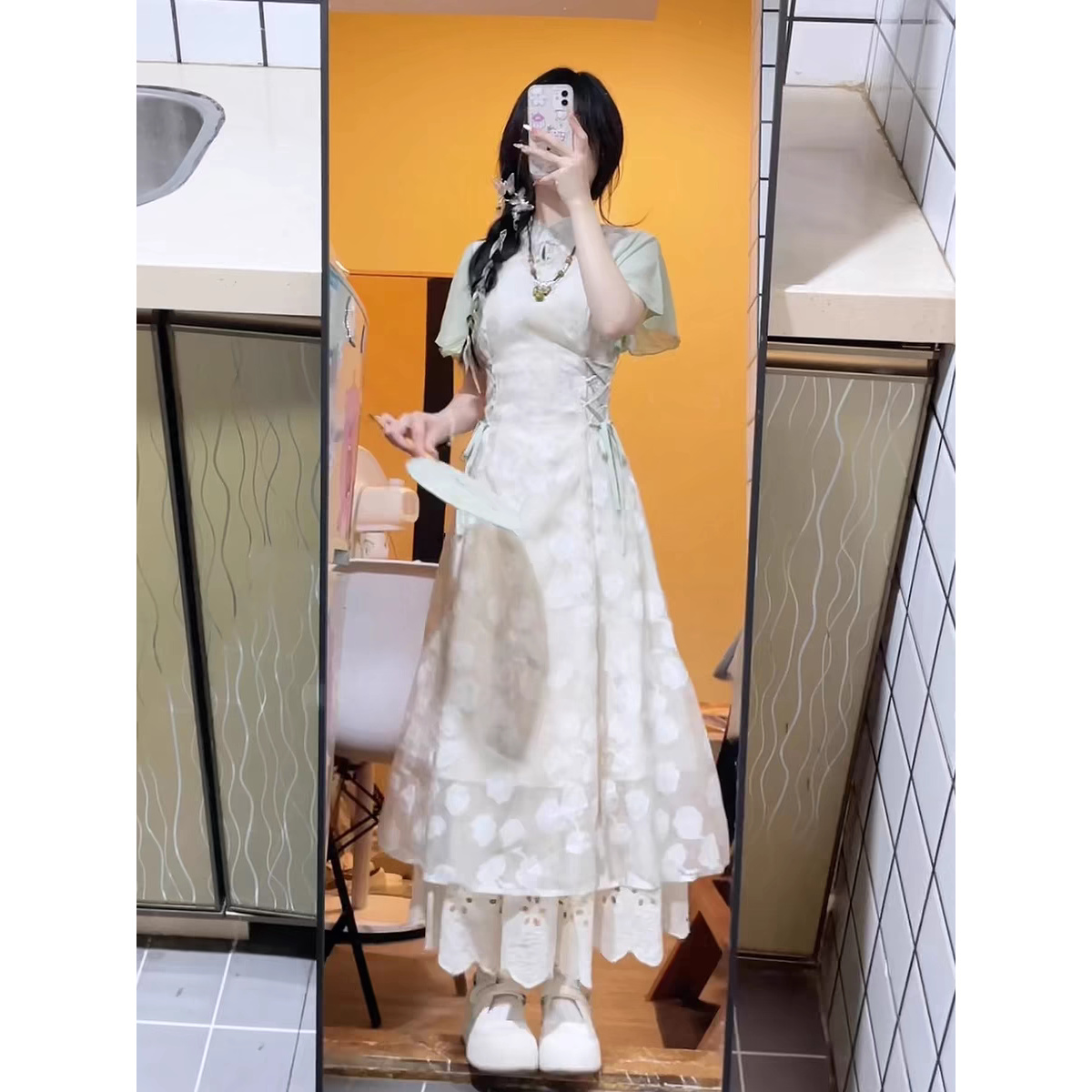 现货秒发 新中式改良旗袍年轻款连衣裙夏季2025新款国风禅意裙子