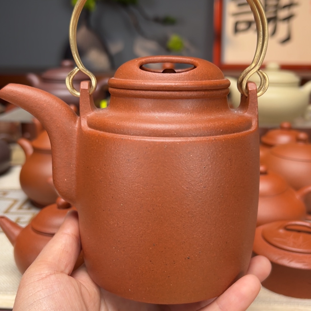 紫砂茶壶宝山红泥600