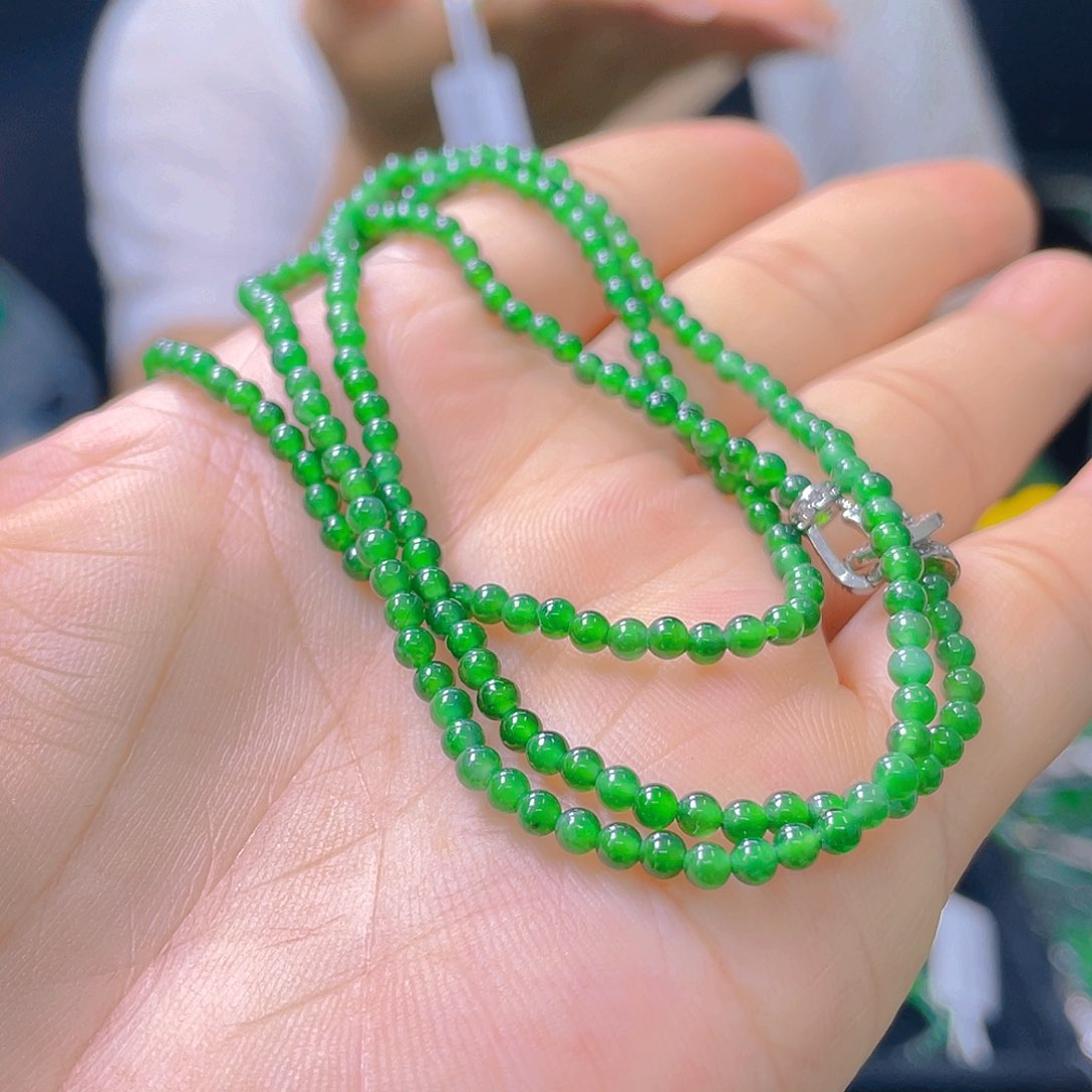 翡翠未镶嵌颈饰天然