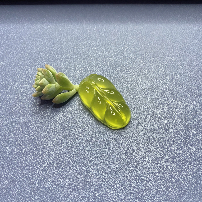 天然岫玉黄金玉金枝玉叶挂坠