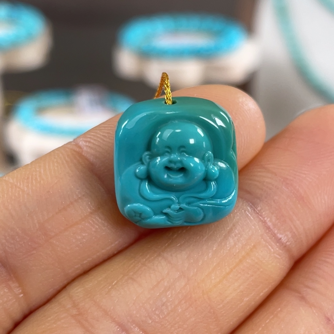 绿松石未镶嵌套链高瓷财富一生