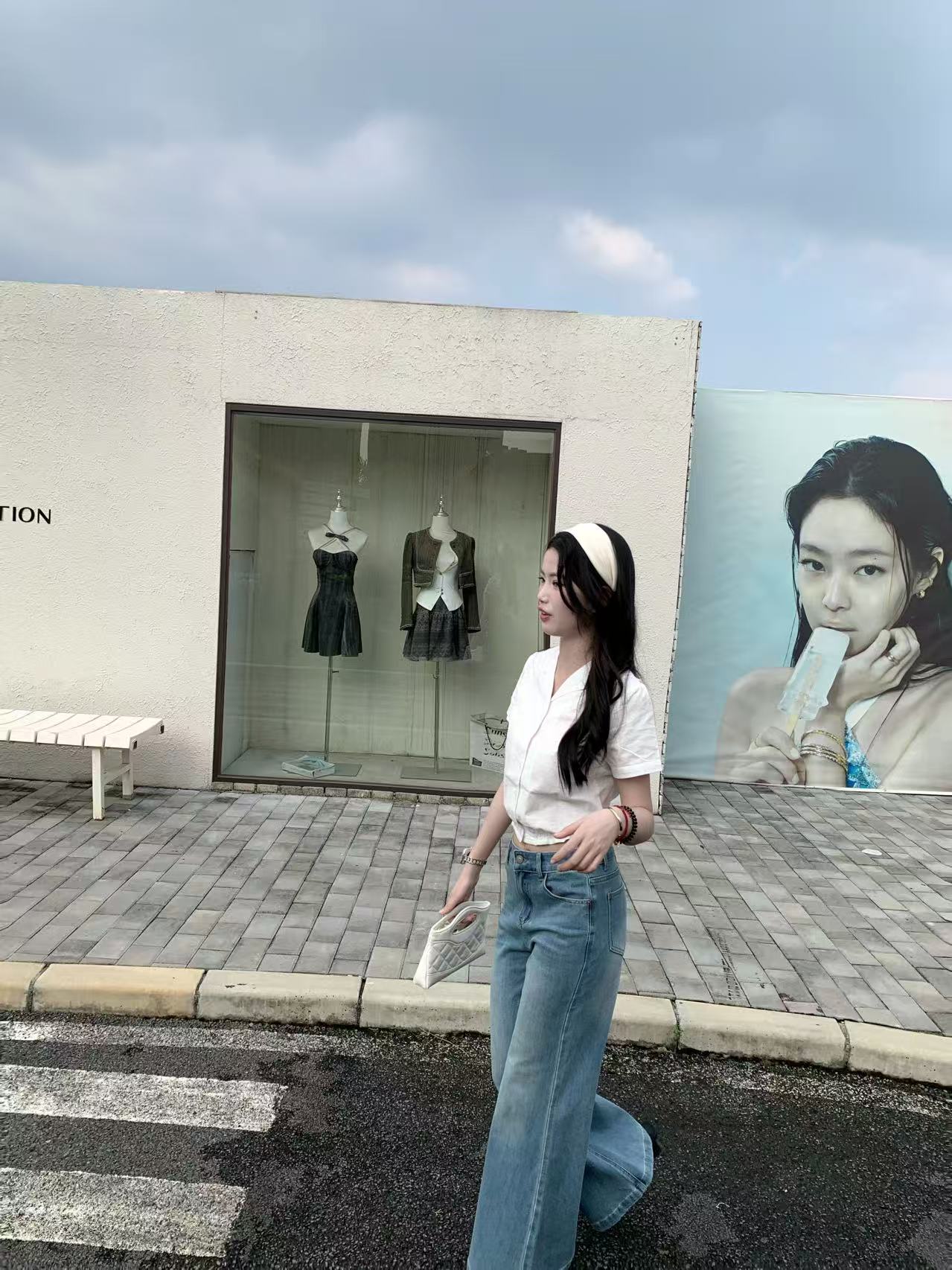 糯米白色短袖衬衣 5281-738