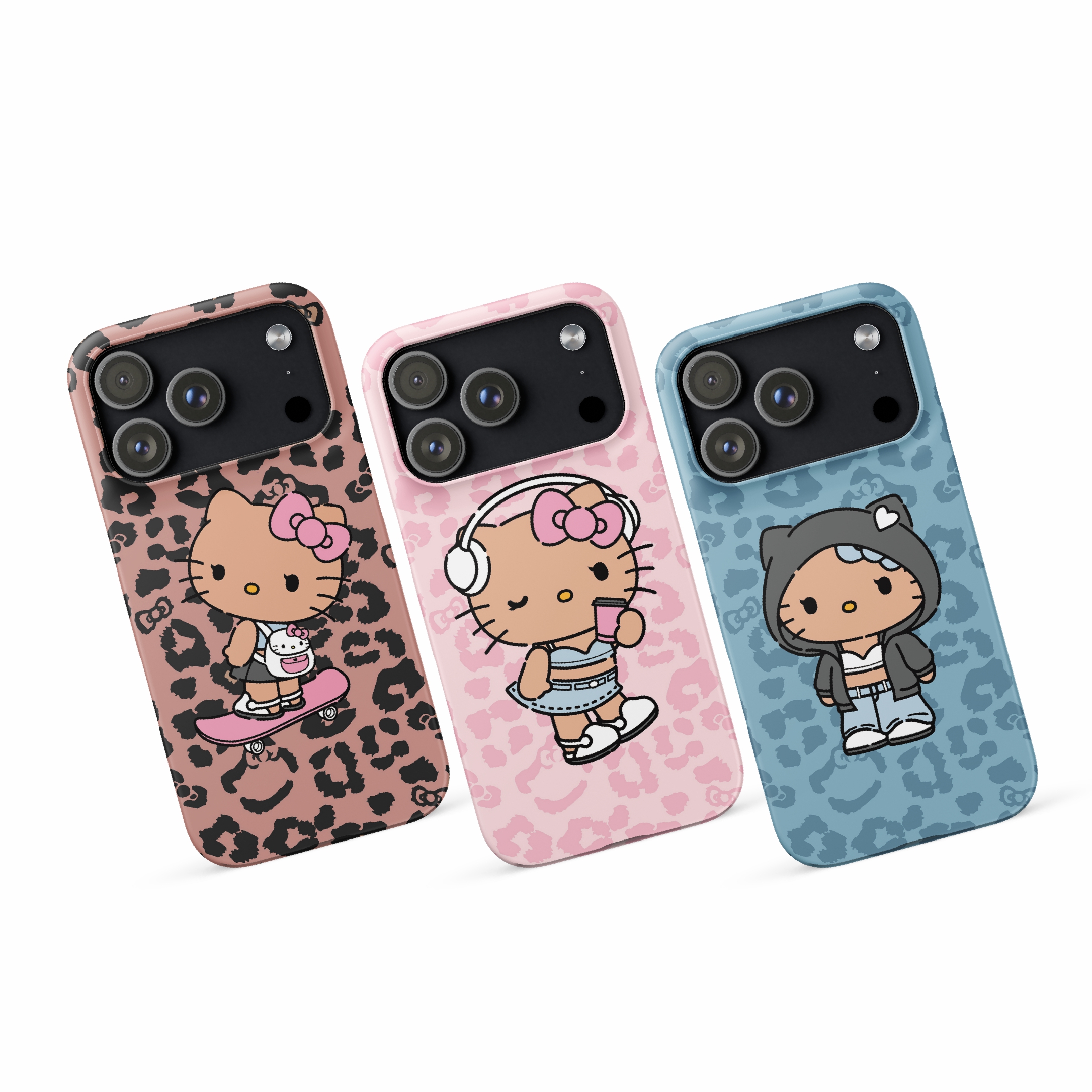 iPhone17系列上架 | 韩国进口菲林手机壳 | 黑皮豹纹凯蒂Kitty