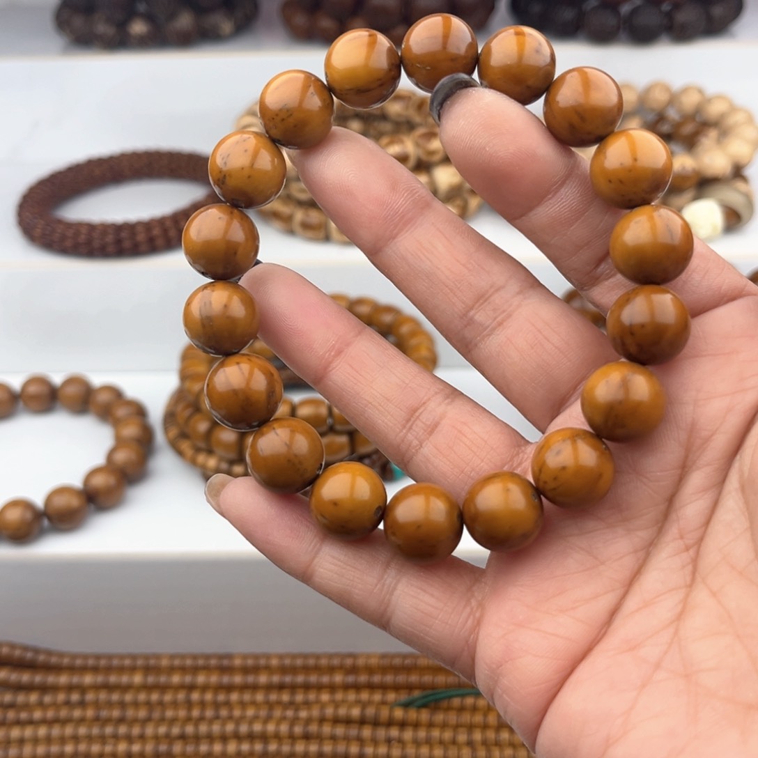 紫金鼠手串半实心光珠12