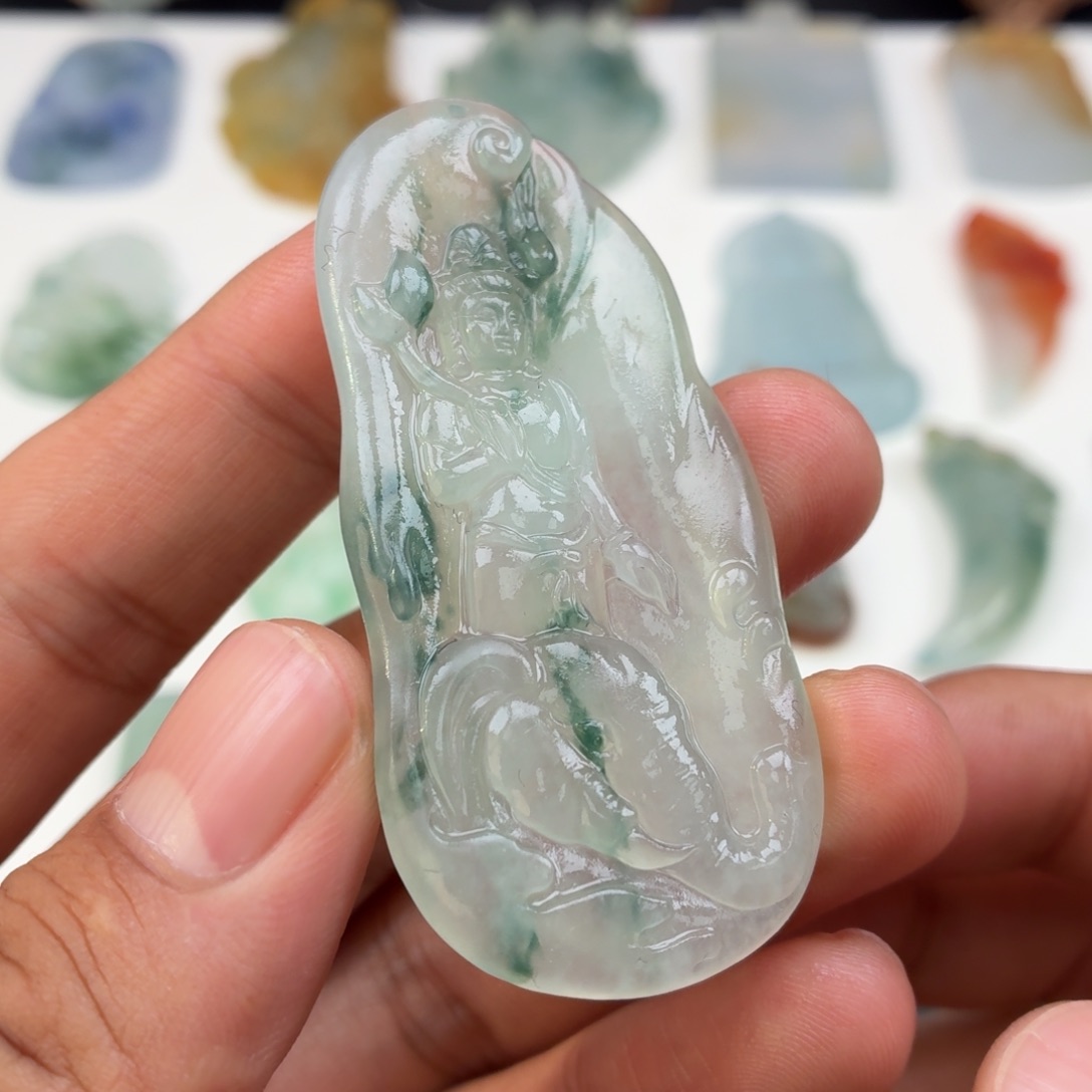 离***退定制翡翠未镶嵌翡翠普贤菩萨