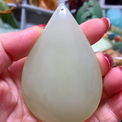 蛇纹石玉手把件未镶嵌