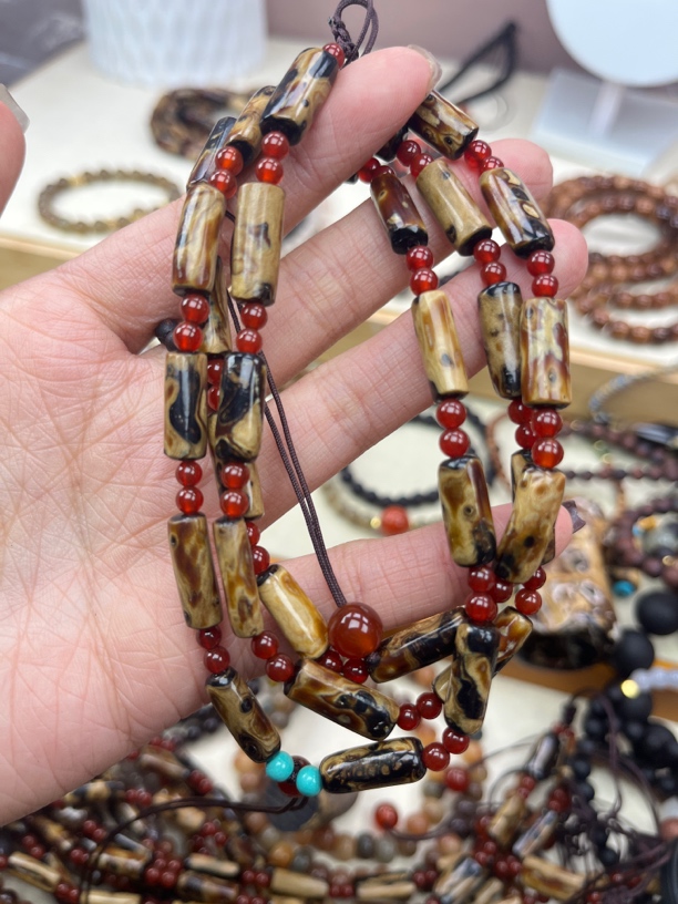 非金属木质手链 柳木吊坠脖挂腰链单个