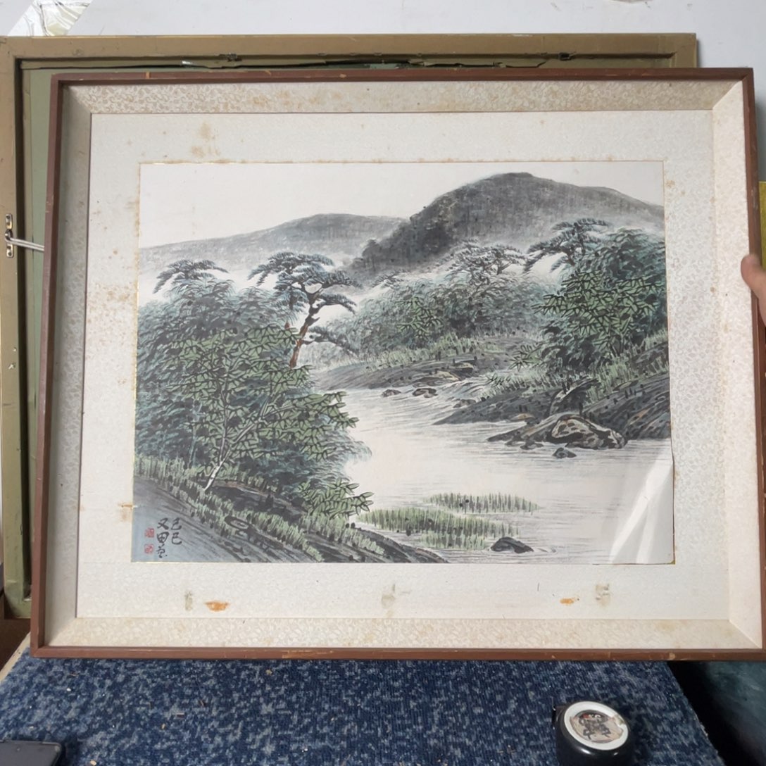 中古框画不退不换有些瑕疵